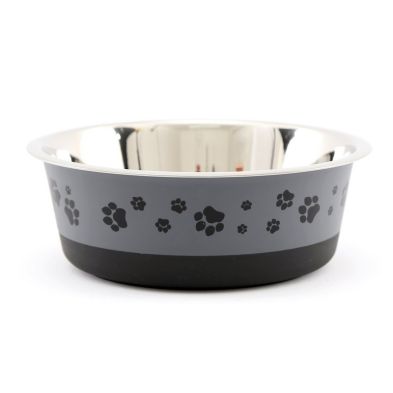 Cat And Dog Bowl Grey Stainless Steel 12 Litres By Geko