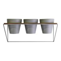 See more information about the Planter Ceramic & Metal Green Wall Mounted - 35.5cm