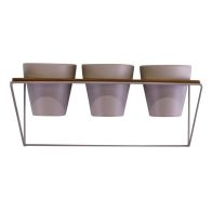 See more information about the Planter Ceramic & Metal Grey Wall Mounted - 35.5cm
