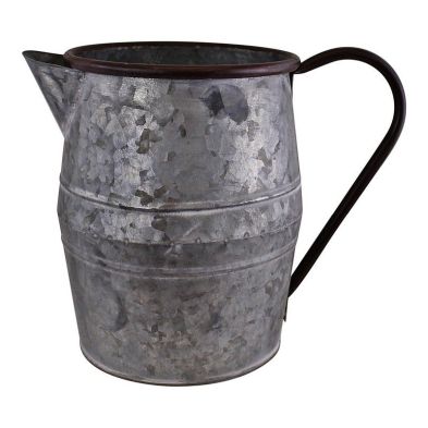 Product photograph of Jug Planter Metal Silver - 27cm from QD stores