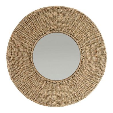 Product photograph of Natural Wall Mirror Wicker Natural 50cm from QD stores