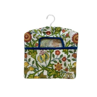 See more information about the Sussex Peg Bag Cotton Blue with Floral Pattern - 36cm