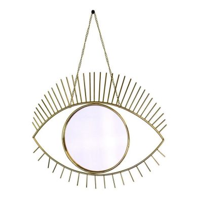 See more information about the Deco Wall Mirror Metal Gold 36cm