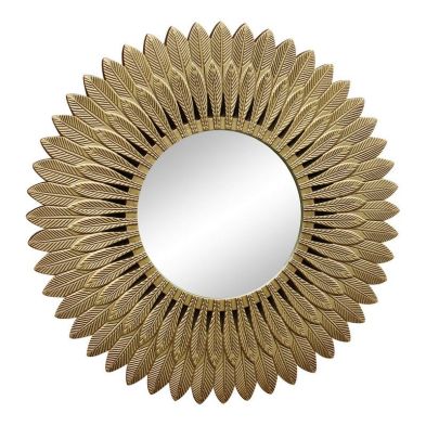 Product photograph of Deco Wall Mirror Gold 50cm from QD stores