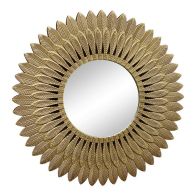 See more information about the Deco Wall Mirror  Gold 50cm