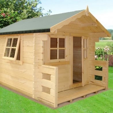 Product photograph of Shire Salcey 5 10 X 6 11 Apex Children S Playhouse - Premium 28mm Cladding Log Clad from QD stores