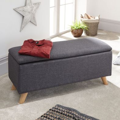 Product photograph of Secreto Large Ottoman Grey 1 Door from QD stores
