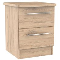 See more information about the Colby 2 Drawer Bedroom Bedside Cabinet Bordeaux Oak