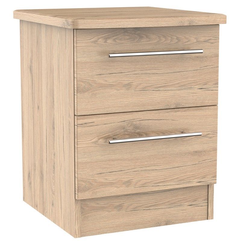 Colby Slim Bedside Table Natural 2 Drawers