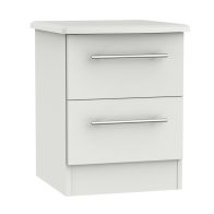 See more information about the Colby 2 Drawer Bedroom Bedside Cabinet Light Grey