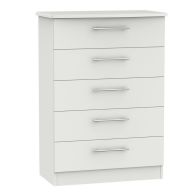 See more information about the Colby 5 Drawer Bedroom Chest Light Grey