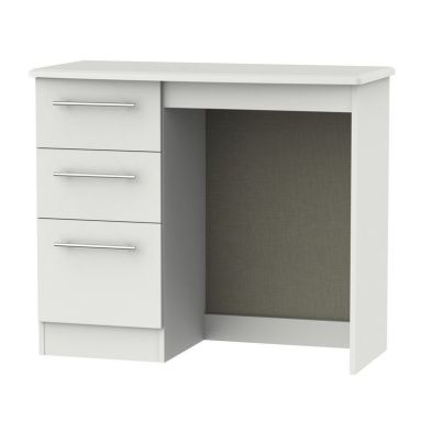 Product photograph of Colby Desk Light Grey 3 Drawers from QD stores