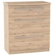 See more information about the Colby 3 Drawer Deep Bedroom Chest Bordeaux Oak