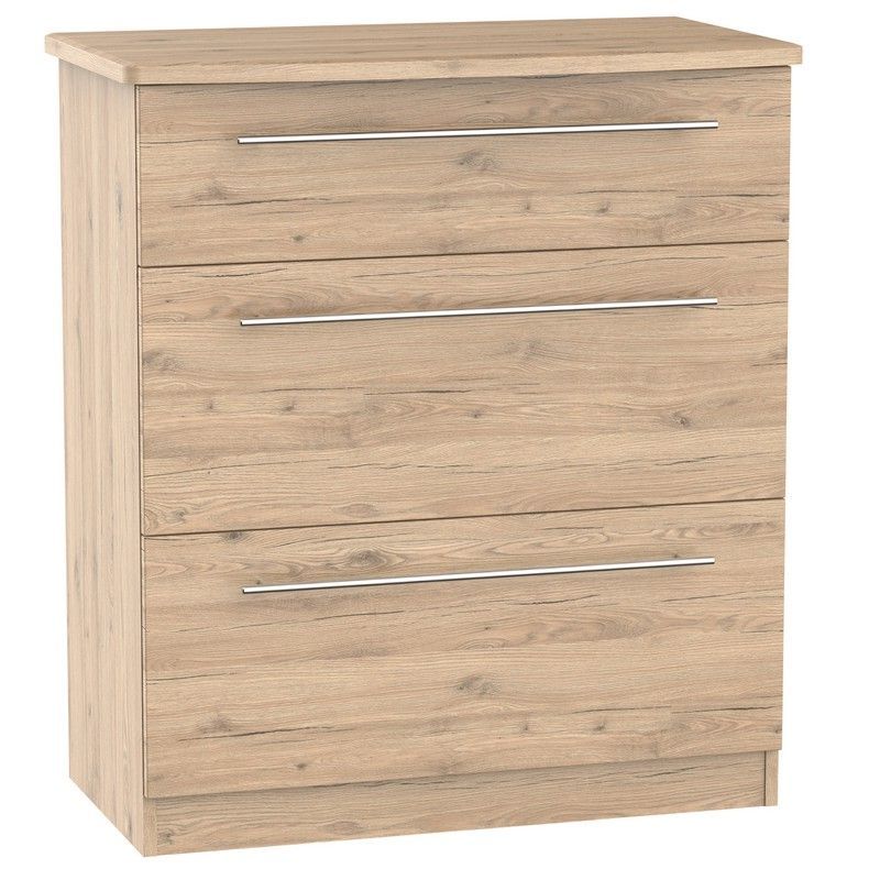 Colby Chest of Drawers Natural 3 Drawers - 88.5cm