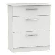 See more information about the Colby 3 Drawer Deep Bedroom Chest Light Grey