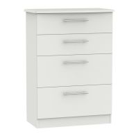 See more information about the Colby 4 Drawer Deep Bedroom Chest Light Grey
