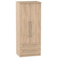 See more information about the Colby 2 Drawer Bedroom Wardrobe Bordeaux Oak