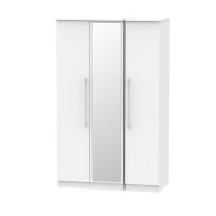 See more information about the Colby Triple Mirror Bedroom Wardrobe Light Grey