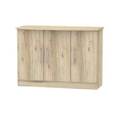 Product photograph of Colby Large Cupboard Natural 3 Doors from QD stores