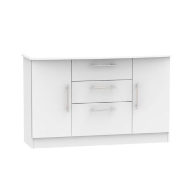 Product photograph of Colby Large Cupboard Grey 2 Doors 3 Drawers from QD stores