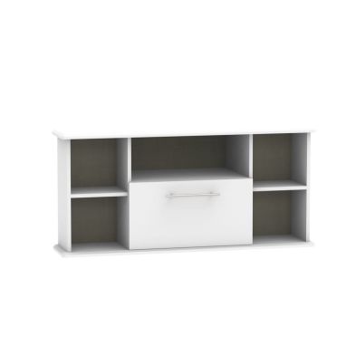 Product photograph of Colby Corner Tv Unit Grey 5 Shelves 1 Drawer from QD stores