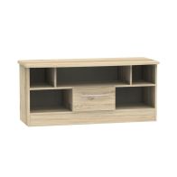 See more information about the Colby Open Living Room TV Unit Bordeaux Oak