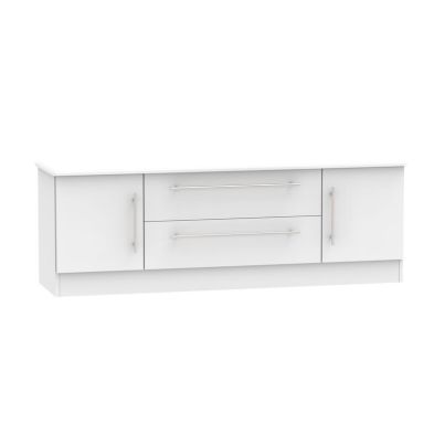 Product photograph of Colby Tv Unit Grey 2 Drawers 2 Doors from QD stores