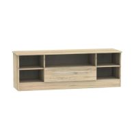 See more information about the Colby Wide Living Room TV Unit Bordeaux Oak