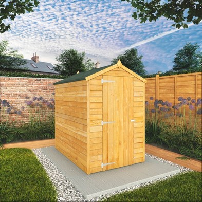 Product photograph of Mercia 5 11 X 4 3 Apex Shed - Budget 8mm Cladding Overlap from QD stores