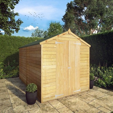 Product photograph of Mercia 9 11 X 6 2 Apex Shed - Budget 8mm Cladding Overlap from QD stores
