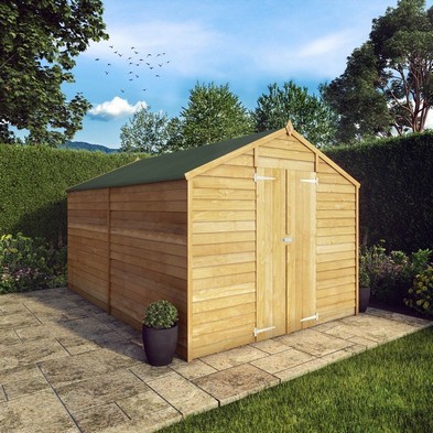 Product photograph of Mercia 11 8 X 8 Apex Shed - Budget 8mm Cladding Overlap from QD stores