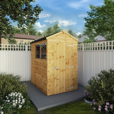 Product photograph of Mercia 3 10 X 5 8 Apex Shed - Premium Pressure Treated Shiplap from QD stores