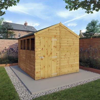 Product photograph of Mercia 7 8 X 9 6 Apex Shed - Premium Pressure Treated Shiplap from QD stores