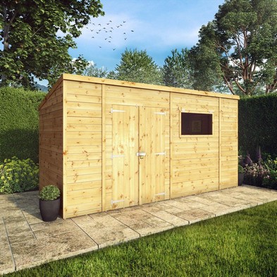 Product photograph of Mercia Premier 13 10 X 5 6 Pent Shed - Premium Dip Treated Shiplap from QD stores
