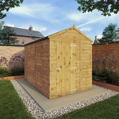 Product photograph of Mercia 5 8 X 9 8 Apex Shed - Premium Pressure Treated Shiplap from QD stores