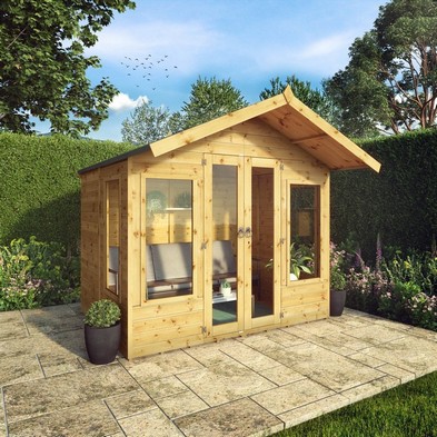 Product photograph of Mercia Sussex 8 X 8 2 Apex Summerhouse - Classic 12mm Cladding Tongue Groove from QD stores