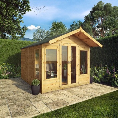 Product photograph of Mercia Sussex 8 2 X 11 10 Apex Summerhouse - Premium Dip Treated Shiplap from QD stores