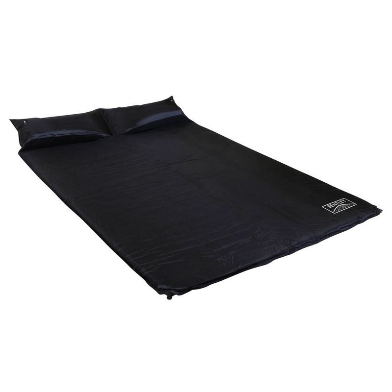 Wensum Self-Inflating Camping Mat with Pillow Black Double