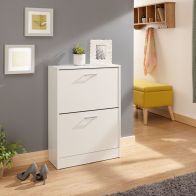 See more information about the Stirling Shoe Storage White 2 Doors 2 Shelves
