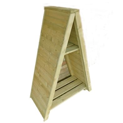 Product photograph of Shire Triangular 2 8 X 1 4 Apex Log Store - Premium Pressure Treated Shiplap from QD stores