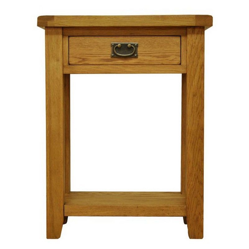 Montacute Oak 1 Drawer 1 Shelf Telephone Table