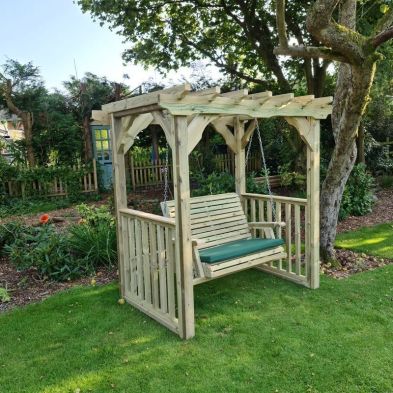 Product photograph of Ophelia Garden Swing Seat By Croft - 2 Seats from QD stores