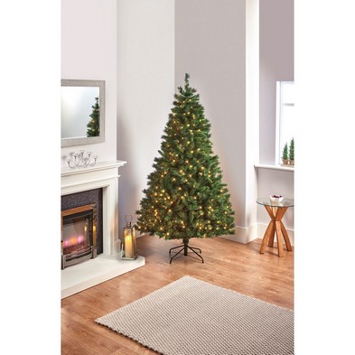 7ft Prelit Christmas Tree Artificial With Led Lights Warm White 1101 Tips