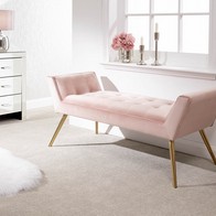 See more information about the Turin Window Seat Metal & Fabric Pink