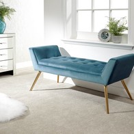 See more information about the Turin Window Seat Metal & Fabric Blue