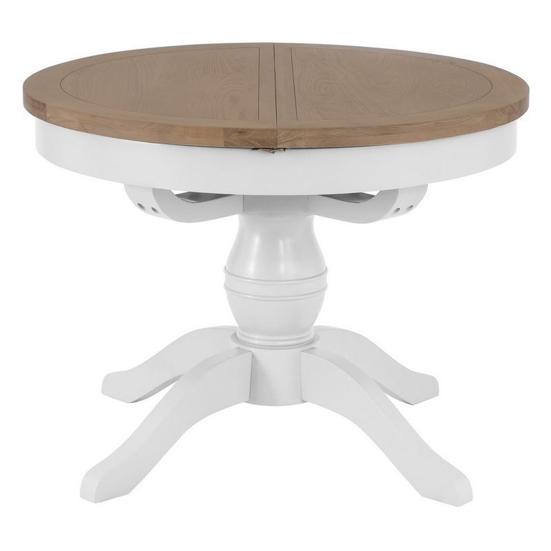 Lighthouse Fixed Top Dining Table Oak & White 4 Seater