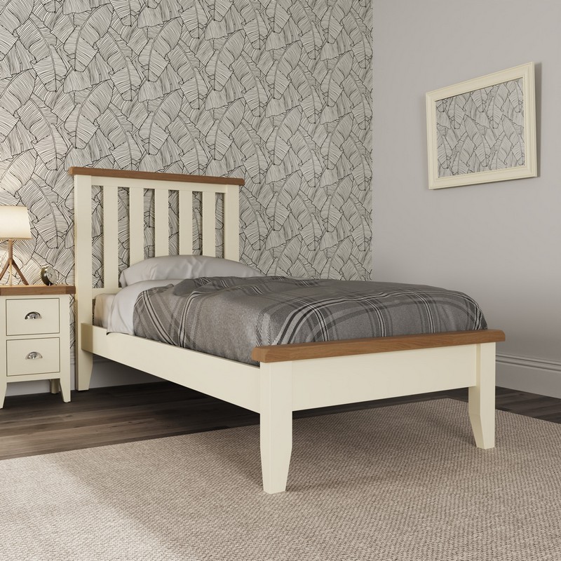 Lighthouse Small Single Bed Oak White 3 x 7ft