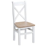See more information about the Lighthouse Cross Back Dining Chair Oak & White