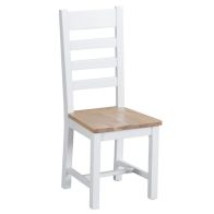 See more information about the Lighthouse Ladder Back Dining Chair Oak & White