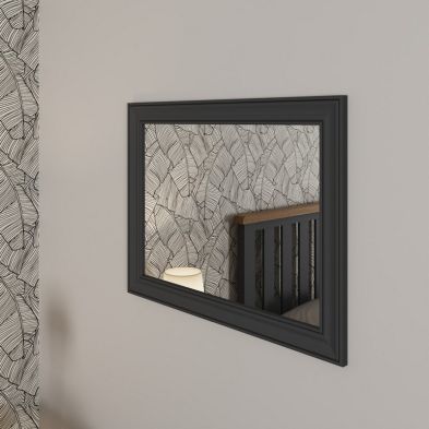 Product photograph of Lighthouse Mirror Oak Dark Grey 80cm from QD stores